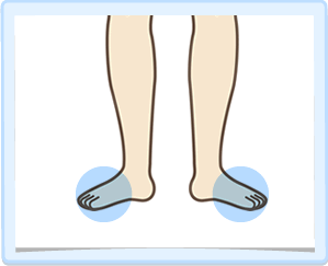 足の指と甲・施術範囲