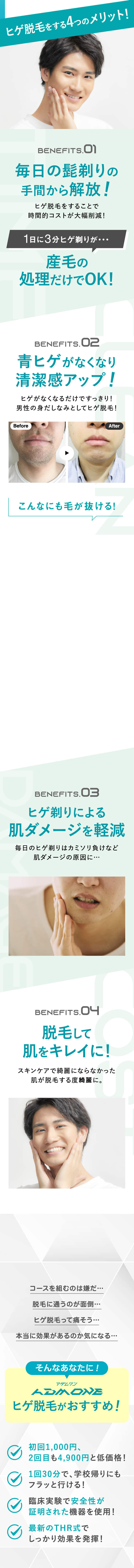 ヒゲ脱毛をする4つのメリット